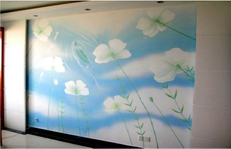 杭州画墙绘怎么画好白云的蓬松感？