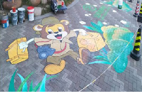 杭州夏季画地面彩绘会遇到的问题