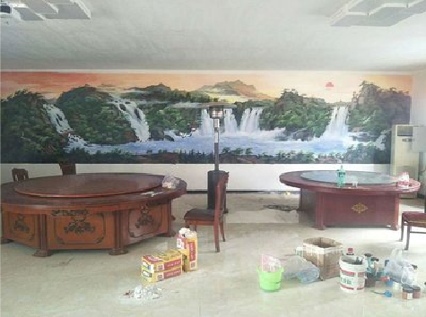 杭州墙绘-写实风景