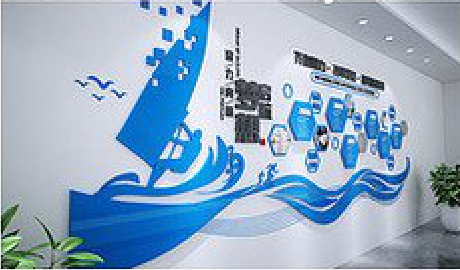 杭州海浪主题文化墙如何设计？