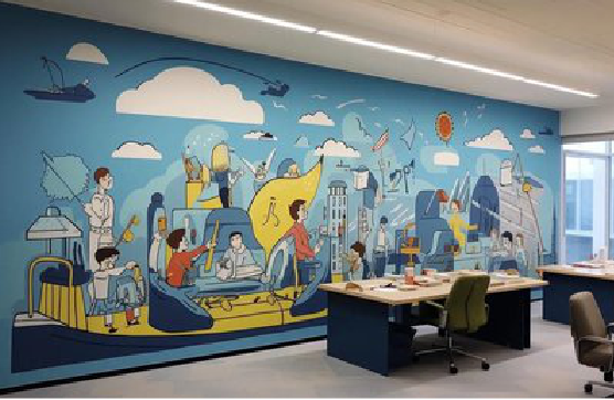 杭州办公室墙绘的特点。