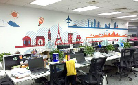 杭州教你设计办公室墙绘的方法。